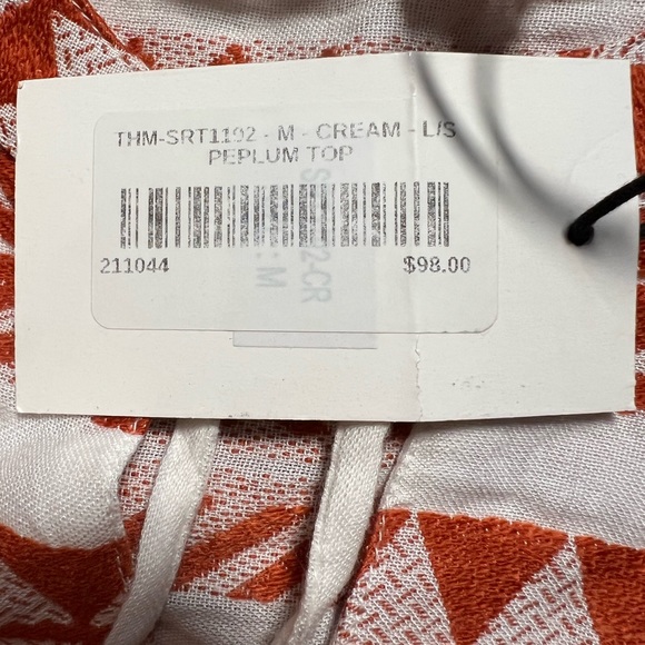 NWT THML Women Boho Top- Medium - Picture 9 of 12